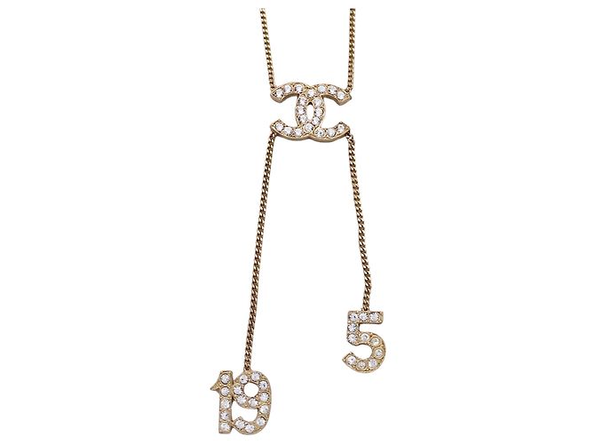 Collana Chanel Gold Rhinestone D'oro - vista 2