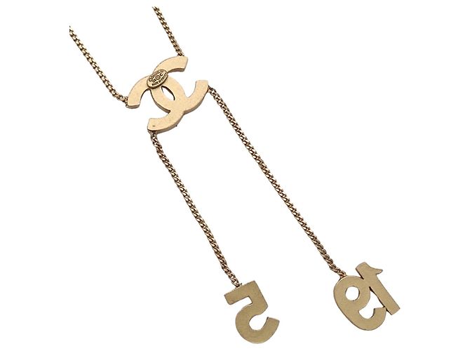 Collana Chanel Gold Rhinestone D'oro - vista 3