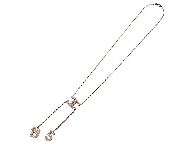 Collana Chanel Gold Rhinestone D'oro - vista 4