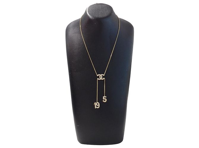 Collana Chanel Gold Rhinestone D'oro - vista 8