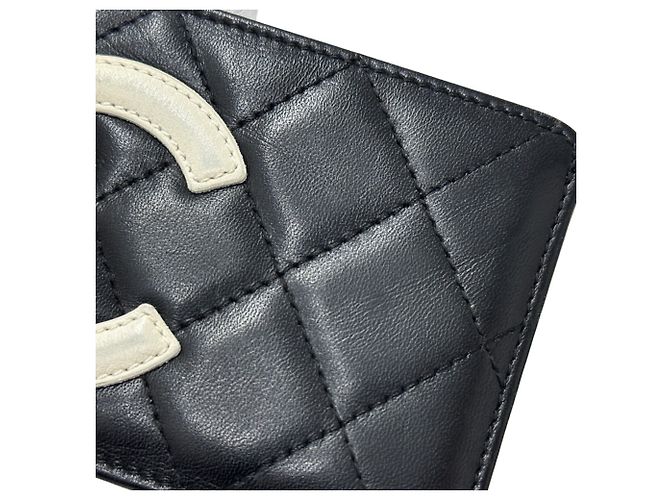 Tarjetero Chanel Cambon Line Negro Rosa Blanco - vista 11