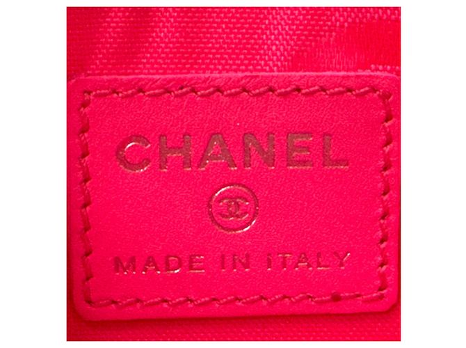 Tarjetero Chanel Cambon Line Negro Rosa Blanco - vista 6