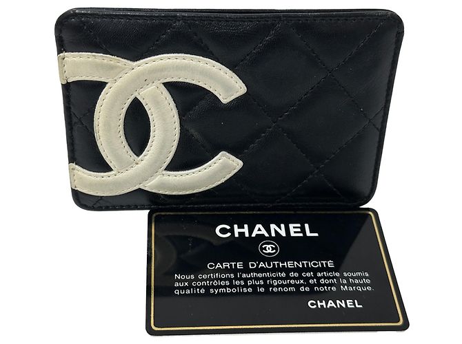 Tarjetero Chanel Cambon Line Negro Rosa Blanco - vista 9