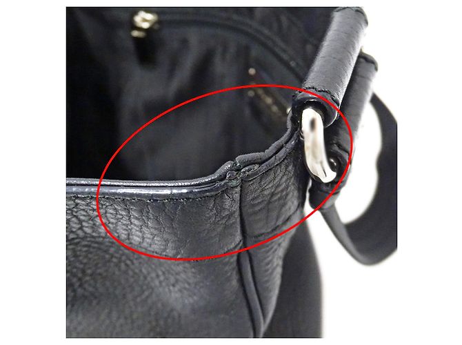 Borsa a tracolla in pelle Gancini Salvatore Ferragamo Nero - vista 8