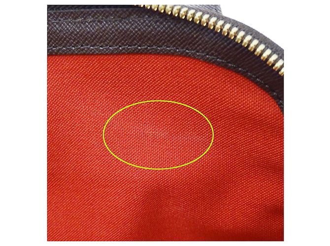 Borsa Louis Vuitton Damier Canvas Belem MM Marrone - vista 10
