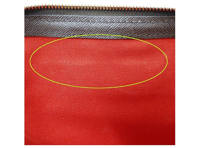 Borsa Louis Vuitton Damier Canvas Belem MM Marrone - vista 11