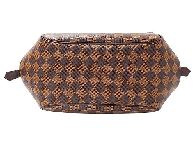 Borsa Louis Vuitton Damier Canvas Belem MM Marrone - vista 3