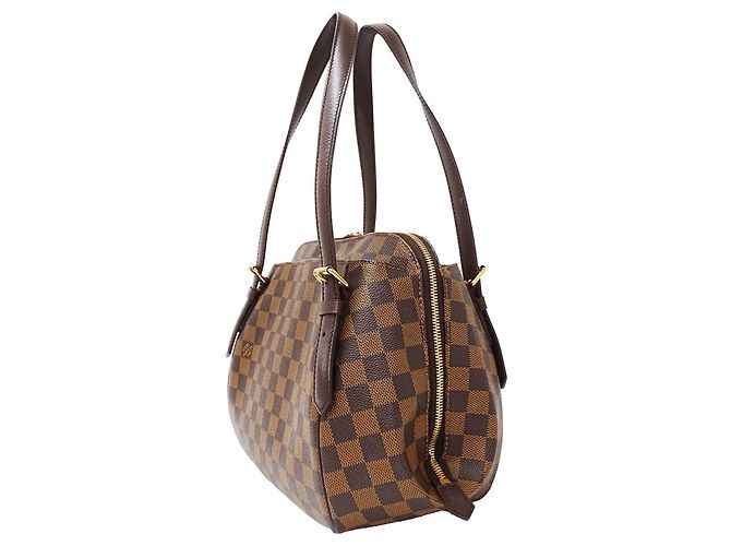 Borsa Louis Vuitton Damier Canvas Belem MM Marrone - vista 4