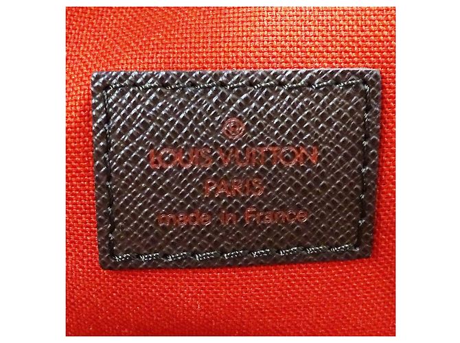 Borsa Louis Vuitton Damier Canvas Belem MM Marrone - vista 6