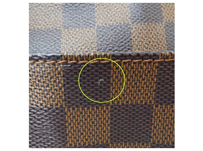 Borsa Louis Vuitton Damier Canvas Belem MM Marrone - vista 7
