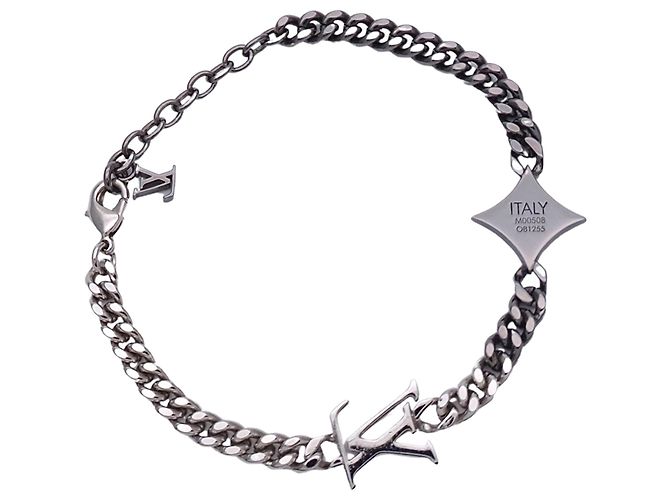 Louis Vuitton Men's Charm Bracelet Black Silvery - view 2