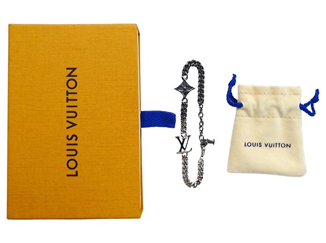 Louis Vuitton Men's Charm Bracelet Black Silvery - view 6
