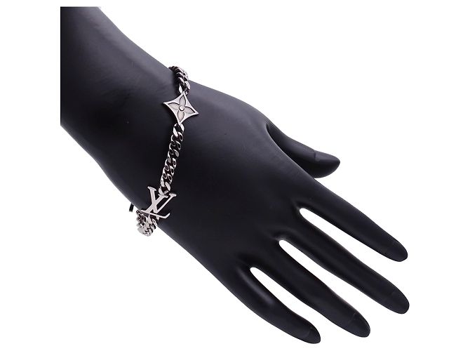 Louis Vuitton Men's Charm Bracelet Black Silvery - view 7