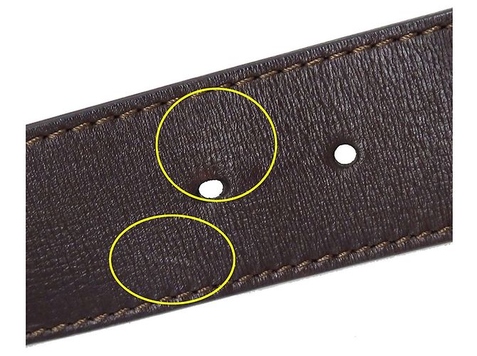 Cintura in pelle da uomo Louis Vuitton Utah Marrone scuro - vista 10