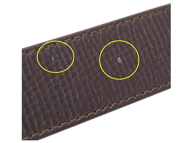 Cintura in pelle da uomo Louis Vuitton Utah Marrone scuro - vista 11