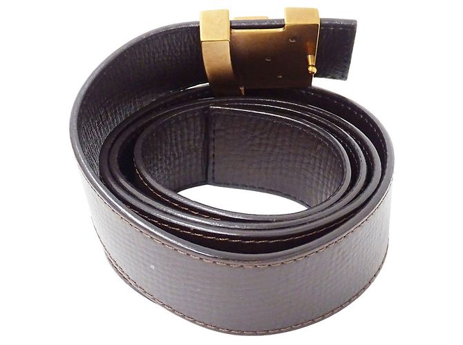 Cintura in pelle da uomo Louis Vuitton Utah Marrone scuro - vista 2