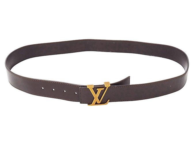 Cintura in pelle da uomo Louis Vuitton Utah Marrone scuro - vista 3