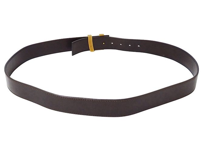 Cintura in pelle da uomo Louis Vuitton Utah Marrone scuro - vista 4