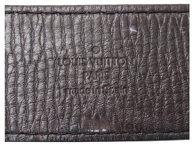 Cintura in pelle da uomo Louis Vuitton Utah Marrone scuro - vista 6