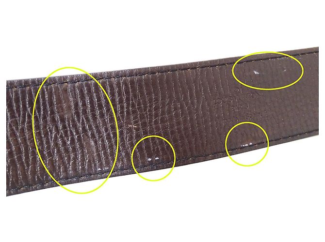 Cintura in pelle da uomo Louis Vuitton Utah Marrone scuro - vista 8