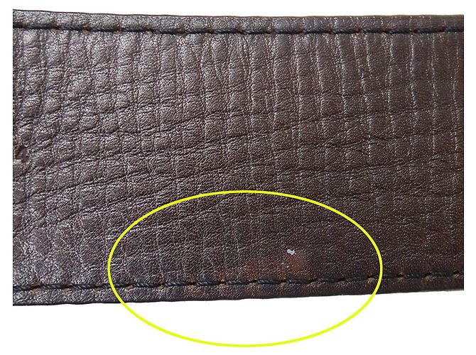 Cintura in pelle da uomo Louis Vuitton Utah Marrone scuro - vista 9