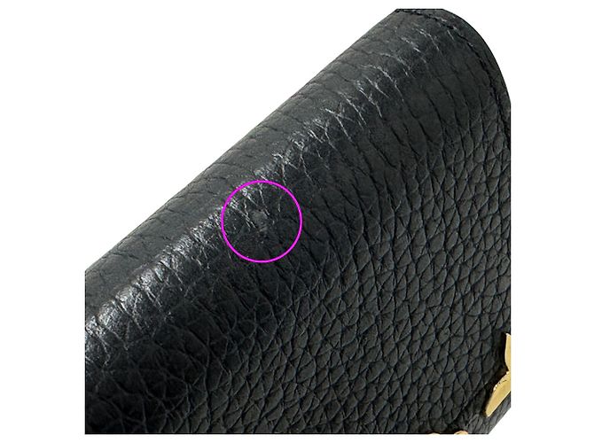 Louis Vuitton Tri-fold Wallet in Taurillon Leather Black - view 14
