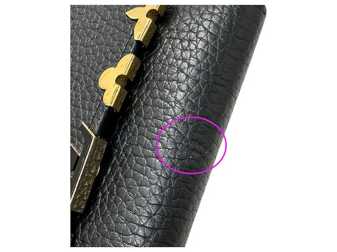Louis Vuitton Tri-fold Wallet in Taurillon Leather Black - view 15
