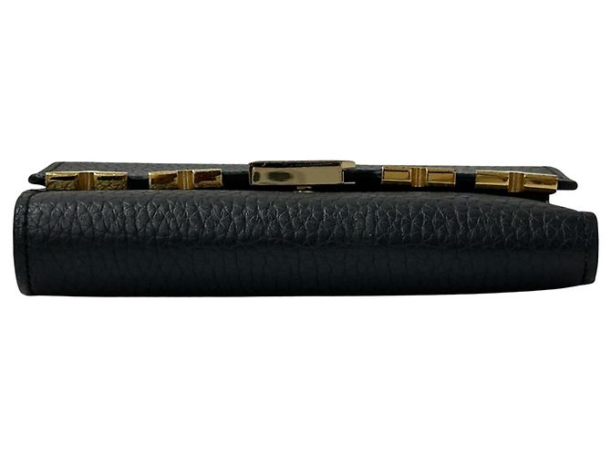 Louis Vuitton Tri-fold Wallet in Taurillon Leather Black - view 3