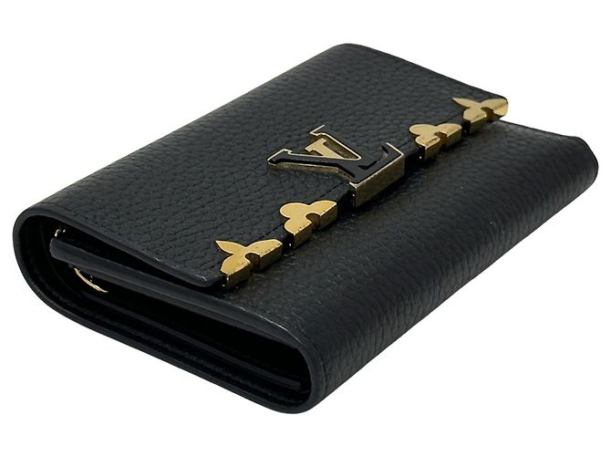 Louis Vuitton Tri-fold Wallet in Taurillon Leather Black - view 4