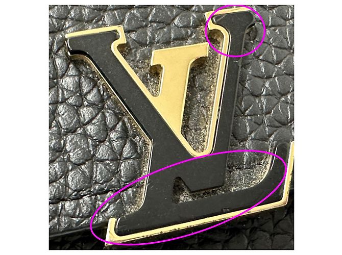 Louis Vuitton Tri-fold Wallet in Taurillon Leather Black - view 9