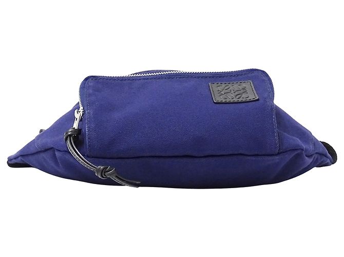 Borsa Sling Loewe in tela blu navy - vista 3