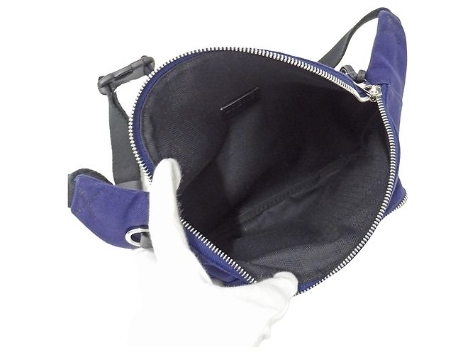 Borsa Sling Loewe in tela blu navy - vista 5