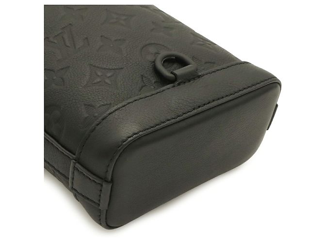 Borsa a tracolla Louis Vuitton Monogram Shadow Noe Nero - vista 4