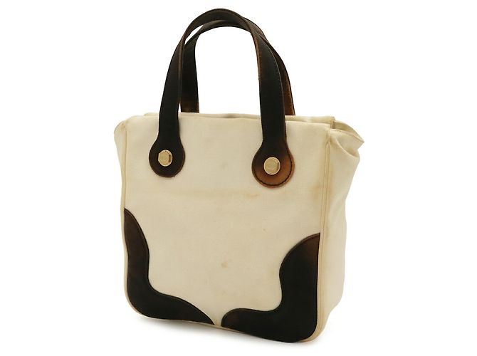 Bolso Tote Chanel Coco Mark Marshmallow Negro Blanco Crudo Amarillo - vista 3