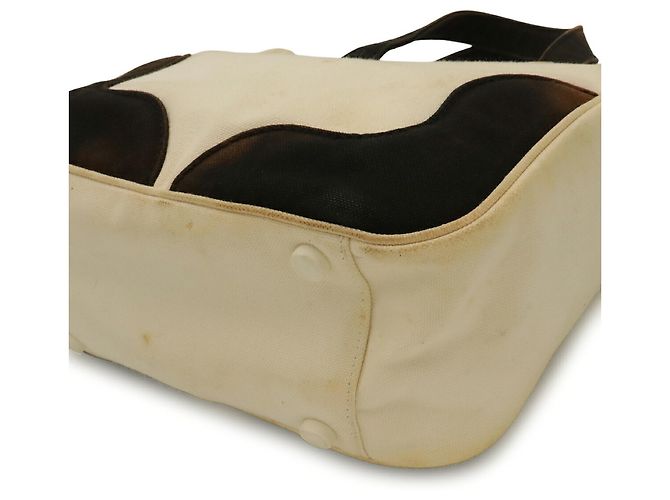 Bolso Tote Chanel Coco Mark Marshmallow Negro Blanco Crudo Amarillo - vista 4