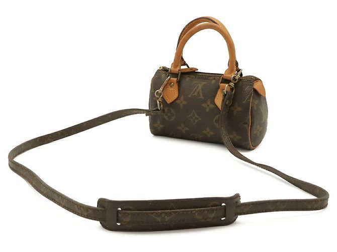 Borsa a mano e borsa a tracolla Louis Vuitton Monogram Mini Speedy Pouch Marrone Monogramma - vista 3