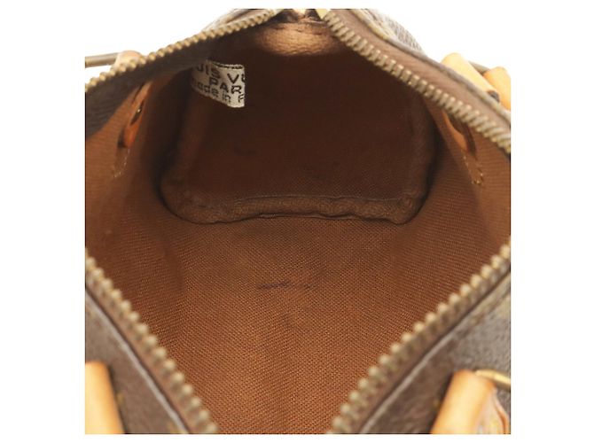 Borsa a mano e borsa a tracolla Louis Vuitton Monogram Mini Speedy Pouch Marrone Monogramma - vista 8