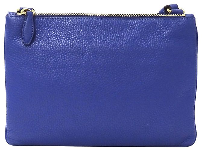 Prada Schultertasche aus blauem Leder - Ansicht 2