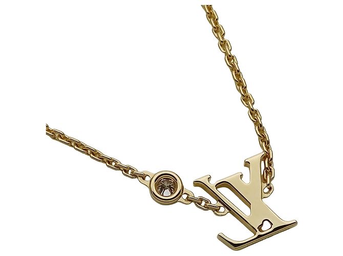 Collar con colgante Louis Vuitton de oro amarillo y diamantes Dorado - vista 4