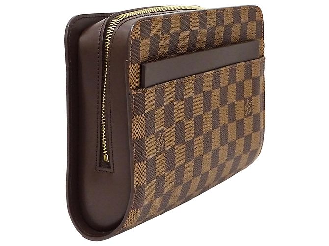 Pochette Louis Vuitton Damier Canvas Damier ebène - vue 4
