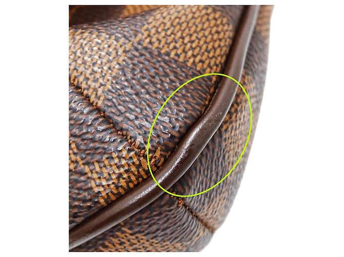 Borsa a tracolla Louis Vuitton Damier Canvas Marrone - vista 8