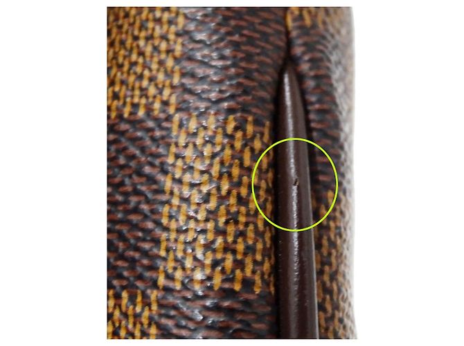 Borsa a tracolla Louis Vuitton Damier Canvas Marrone - vista 9