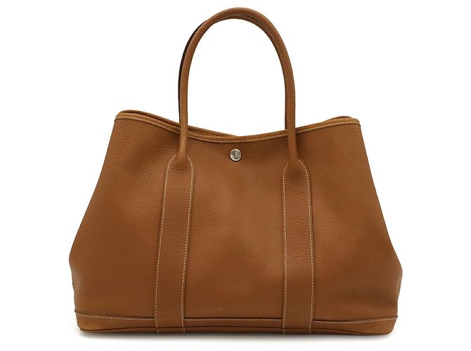 Hermès Borsa Tote Hermes Garden PM Marrone Giallo - vista 2