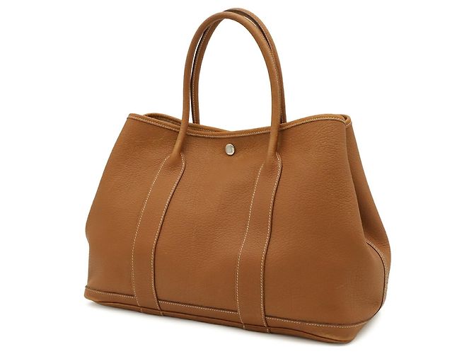 Hermès Borsa Tote Hermes Garden PM Marrone Giallo - vista 3