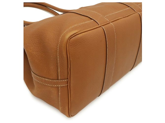 Hermès Borsa Tote Hermes Garden PM Marrone Giallo - vista 4