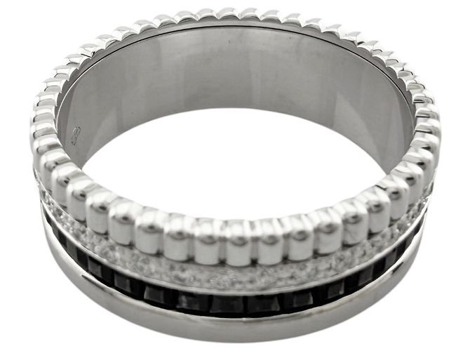 Anillo Boucheron Quatre Black Band Negro Blanco - vista 4