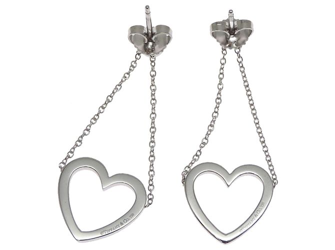 Autre Marque Pendientes de botón Tiffany & Co. 750WG Sentimental Heart - vista 3