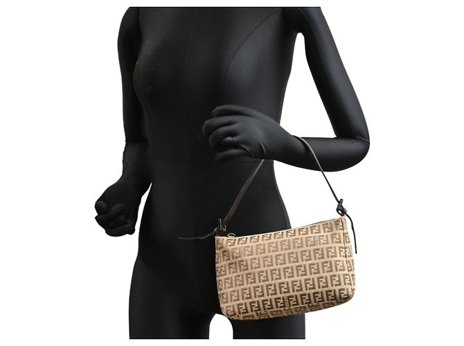 Mini borsa a mano Fendi da donna Marrone Beige - vista 9