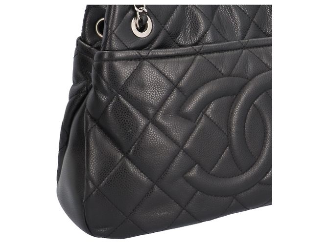 Sac cabas Chanel Coco Mark Matelassé Noir - vue 10