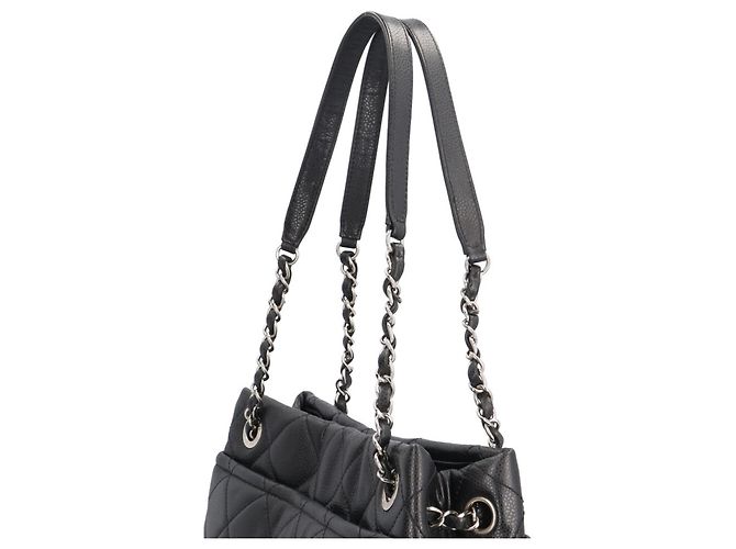Sac cabas Chanel Coco Mark Matelassé Noir - vue 12